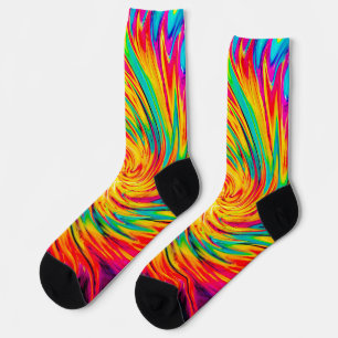 TIE DYE WIND ABSTRACT SOKKEN
