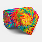 TIE DYE WIND ABSTRACT STROPDAS (Opgerold)