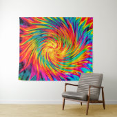 TIE DYE WIND ABSTRACT WANDKLEED (In Situ (horizontaal))