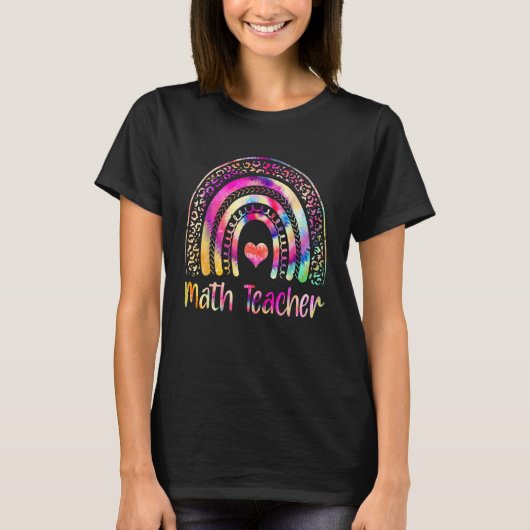 Tie Dye Wiskunde Teacher Squad Terug naar School R T-shirt (Voorkant)