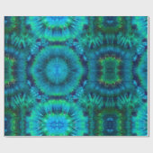 Tie Dye Wrapping & Craft Paper in Blues & Greens Cadeaupapier (Vlak)