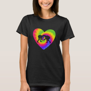 Tie Dye Wrestling Heart Pro Wrestler T-shirt