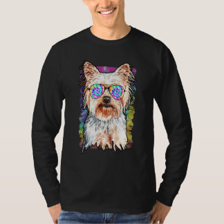Tie Dye Yorkshire Terrier Aquarel Yorkie T-shirt