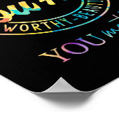 Tie Dye Your Kindness Geestelijke Gezondheid Bewus Poster (Hoek)