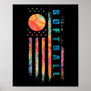Tie Dye Zachte Tiener Meisjes Zachte Speler Vlag V Poster