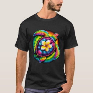 Tie Dye Zee Schildpad Hawaiiaanse zomervakantie Hi T-shirt