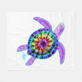 Tie Dye Zee Turtle Blanket Fleece Deken (Voorkant (Horizontaal))