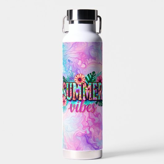 Tie-Dye Zomerstemming Waterfles (Voorkant)