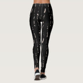 Tie Dye Zwarte Punk Abstract Patroon Leggings (Achterkant)