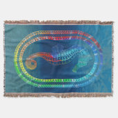 Tie Dyed Tribal Seahorse Deken (Voorkant)