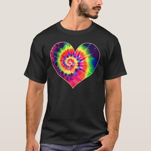 Tie Dyed Valentine's Day Shirt Cute Tye Dye Heart (Voorkant)