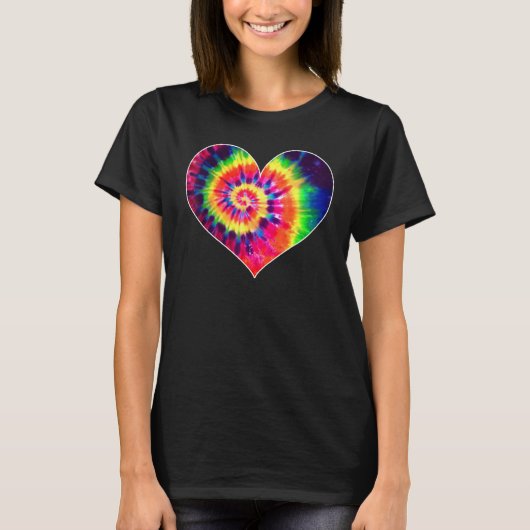 Tie Dyed Valentine's Day Shirt Cute Tye Dye Heart (Voorkant)