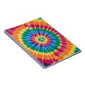 Tie-dyed, vibrant colored, notebook notitieboek (Rechterzijde)