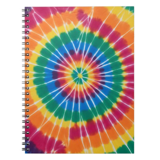 Tie-dyed, vibrant colored, notebook notitieboek (Voorkant)