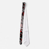 Tie Heren Abstract Rood Zwart 4 2 Stropdas (Achterkant)