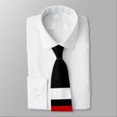 Tie Heren Rood Zwart Wit Streep 2 Stropdas (Gebonden)