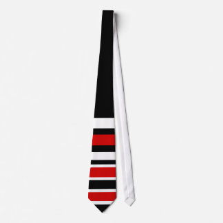 Tie Heren Rood Zwart Wit Streep 2 Stropdas