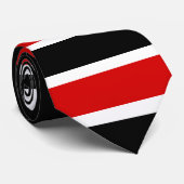 Tie Heren Rood Zwart Wit Streep 2 Stropdas (Opgerold)