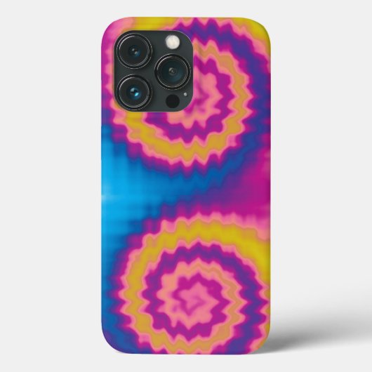 Tie kleurig kleurig patroon met rode, funky retro- Case-Mate iPhone case (Achterkant)