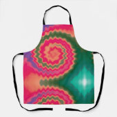 Tie kleurige kleurrijke retro groovy patroon schort (Voorkant)