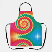 Tie kleurige kleurrijke retro groovy patroon schort (Voorkant)