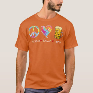 Tie kleurstof blad liefde bier t-shirt