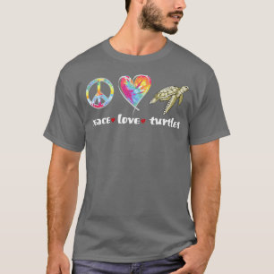 Tie kleurstof blad liefde schildpadden t-shirt