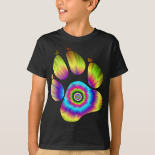 Tie-kleurstof - dierlijke kattendog - afdruk voor  t-shirt