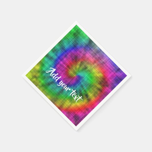 Tie kleurstof gepatterd servet (Hoek)