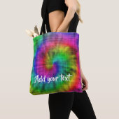 Tie kleurstof gepatterd tote bag (Dichtbij)