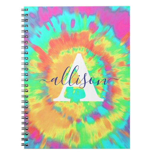 Tie kleurstof gepersonaliseerd notitieboek (Voorkant)