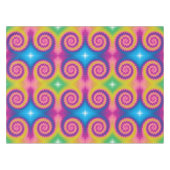 Tie kleurstof kleurig roevochtig retro-patroon tafelkleed (Voorkant (Horizontaal))