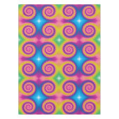 Tie kleurstof kleurig roevochtig retro-patroon tafelkleed (Voorkant)