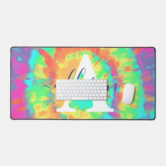Tie kleurstof op maat bureaumat (Keyboard & Muis)