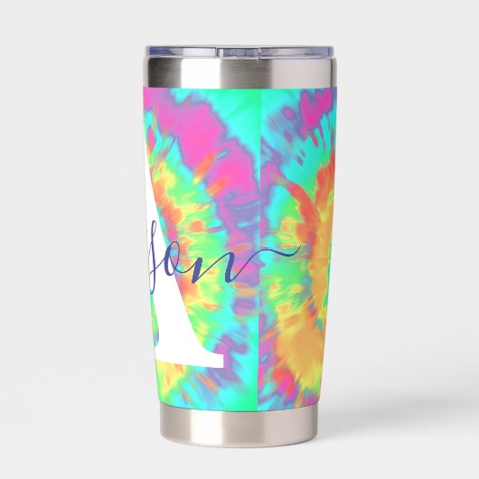 Tie kleurstof op maat geïsoleerde drinkbeker (Achterkant)