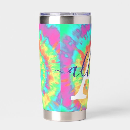 Tie kleurstof op maat geïsoleerde drinkbeker (Voorkant)