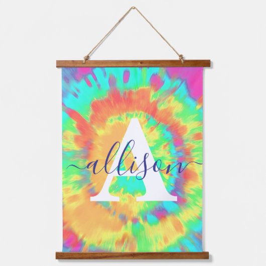 Tie kleurstof op maat hangend wandkleed (Voorkant)