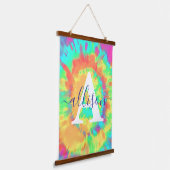 Tie kleurstof op maat hangend wandkleed (Gebogen)