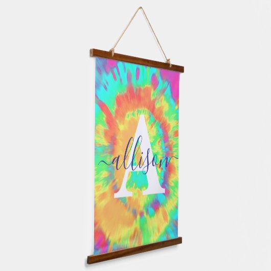 Tie kleurstof op maat hangend wandkleed (Gebogen)