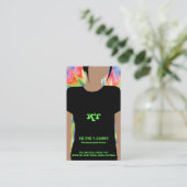 Tie-kleurstof over het gehele omlooptraject van vi visitekaartje (Staand voorkant)