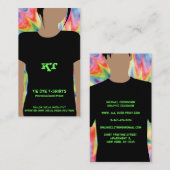 Tie-kleurstof over het gehele omlooptraject van vi visitekaartje (Voorkant / Achterkant)