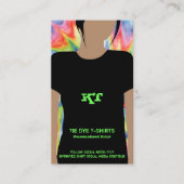 Tie-kleurstof over het gehele omlooptraject van vi visitekaartje (Voorkant)