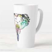 Tie kleurstof regenbooglijn thoekolifant latte mok (Rechterhoek)