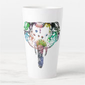 Tie kleurstof regenbooglijn thoekolifant latte mok (Voorkant)