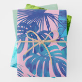 Tie-kleurstof, verloopblauw en kleurrijke handpalm inpakpapier vel (In situ)