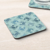 Tie-kleurstofpatroon van krabben drankjes onderzetter (Linkerzijde)