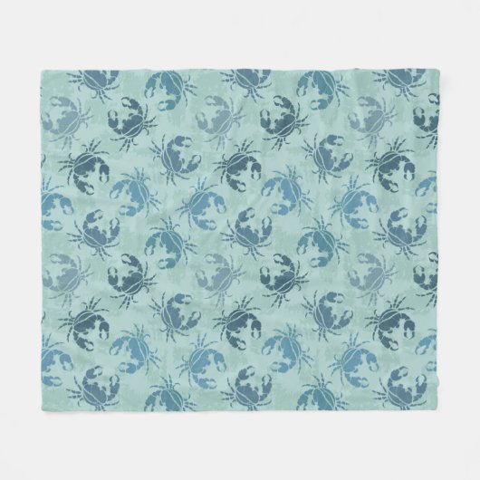 Tie-kleurstofpatroon van krabben fleece deken (Voorkant (Horizontaal))