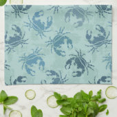 Tie-kleurstofpatroon van krabben theedoek (Gevouwen)