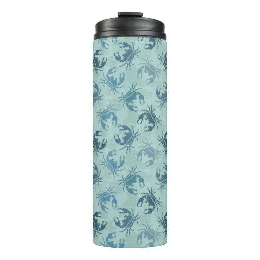 Tie-kleurstofpatroon van krabben thermosbeker (Voorkant)