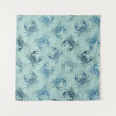 Tie-kleurstofpatroon van krabben wandkleed (Voorkant (horizontaal))